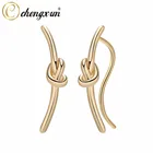 Модные уникальные серьги-гвоздики CHEGNXUN в виде веревочного узла, для женщин и девочек