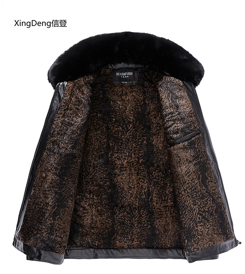 XingDeng теплая зимняя куртка из искусственной кожи для мотоцикла мужская длинная