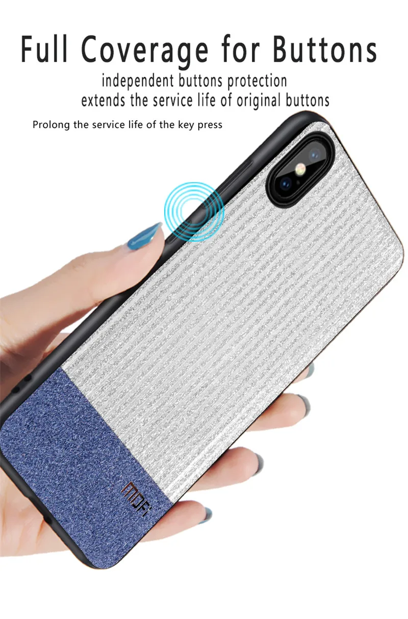 Mofi для iphone X чехол Крышка корпуса ля iphone x Блестящий Золотой для iphone X чехол
