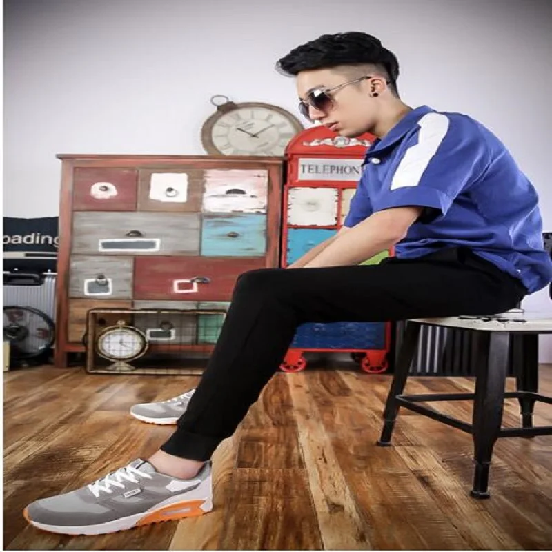 Мужские кроссовки из сетчатой ткани для отдыха дышащие бега на открытом воздухе