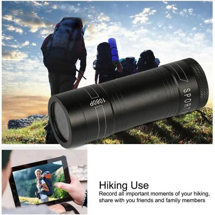 Спорт на открытом воздухе Водонепроницаемый 1080P Mini DV USB2.0 камера велосипед 5V 1A