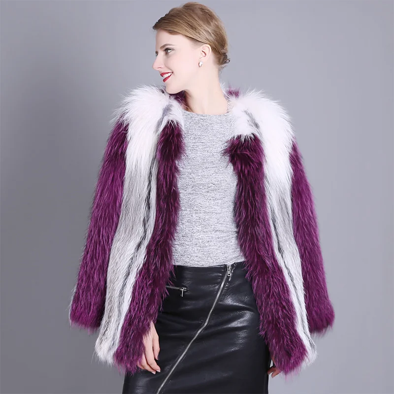 Golomise&ampImbettuy Ladies Fashion Natural Fox Fur Coat Women Winter Real/Genuine Knitted Coat/Jackets | Женская одежда