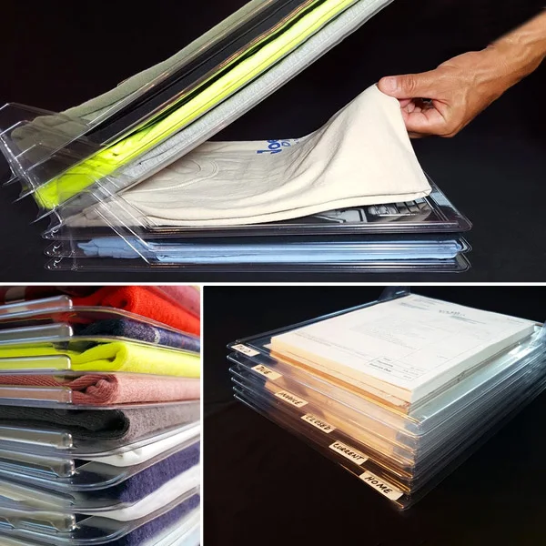 Вакуумный сохранение EZSTAX одежда система Органайзер шкаф Организатор ящика