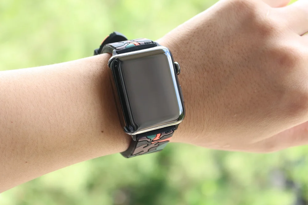 Спортивный ремешок URVOI для apple watch series 5 4 3 2 1, ремешок для iWatch камуфляжного цвета, мягкий силиконовый сменный Камуфляжный адаптер