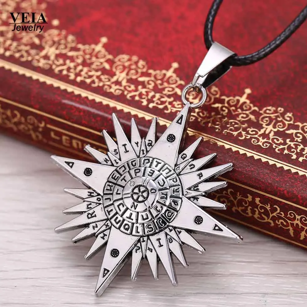 Черное ожерелье дворцкого пентаграмма кулон Люцифер сатана Логотип Знак