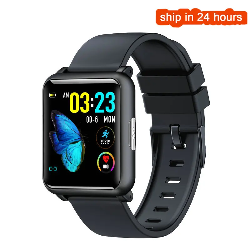 Черный H9 Смарт-часы ЭКГ+ PPG монитор HR кровяное давление Smartwatch IP67 Смарт-часы для мужчин и женщин браслет водонепроницаемый спортивный режим - Цвет: Черный