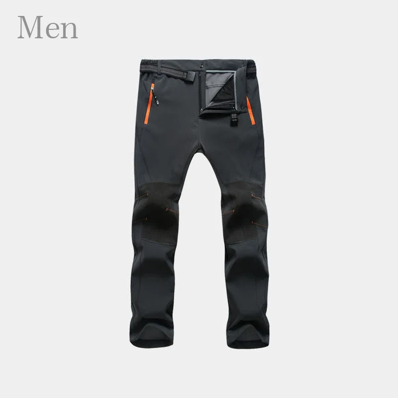 Men Gray Pants TWTOPSE, зимние водонепроницаемые велосипедные штаны для мужчин и женщин, термальные спортивные брюки для горного велосипеда, велосипедные штаны, ветрозащитные теплые флисовые штаны - Цвет: Men Gray Pants