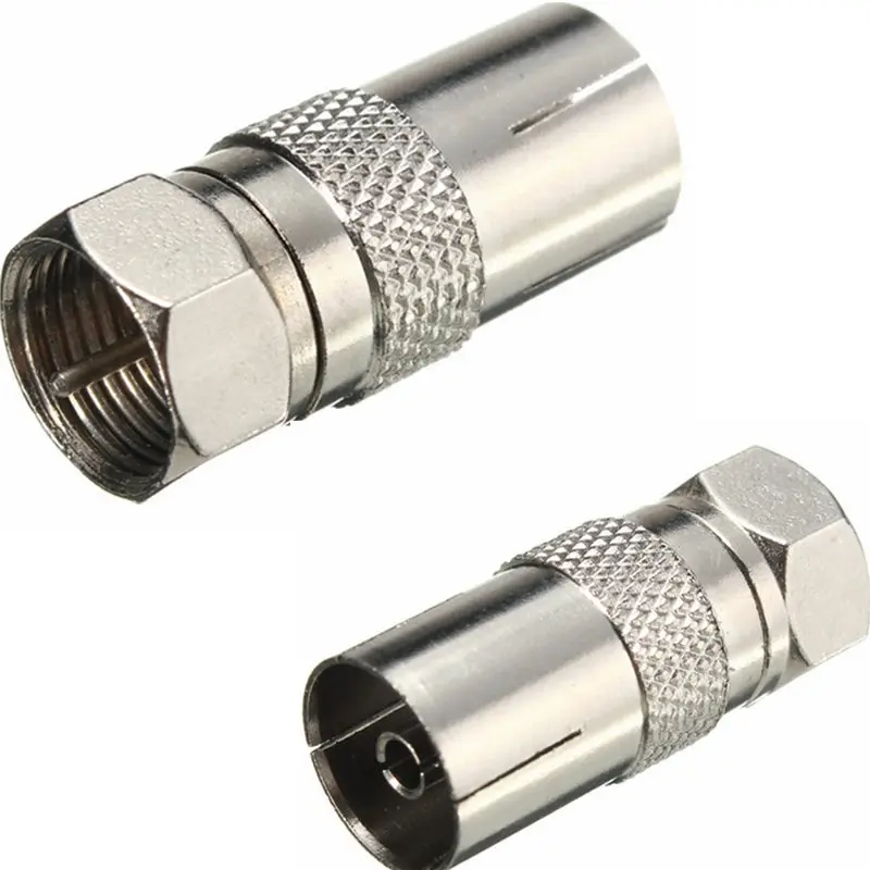 1 шт. переходник из цинкового сплава с коаксиальным гнездом на штекер типа F|alloy