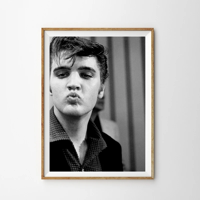 Постер-музыкант Elvis на холсте художественные принты поцелуй короля картина