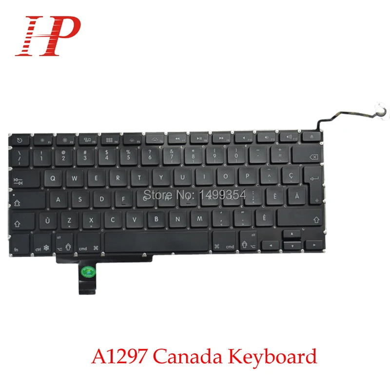Подлинная канадская клавиатура A1297 с подсветкой для Apple Macbook Pro 17 ''A1297