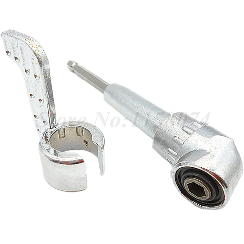 

105 Degrees 1/4 Inch Angle Driver Hex Magnetic Screwdriver Angled Bit Holder Power Drill Tool Screw Driver Adjustable Hex Bit