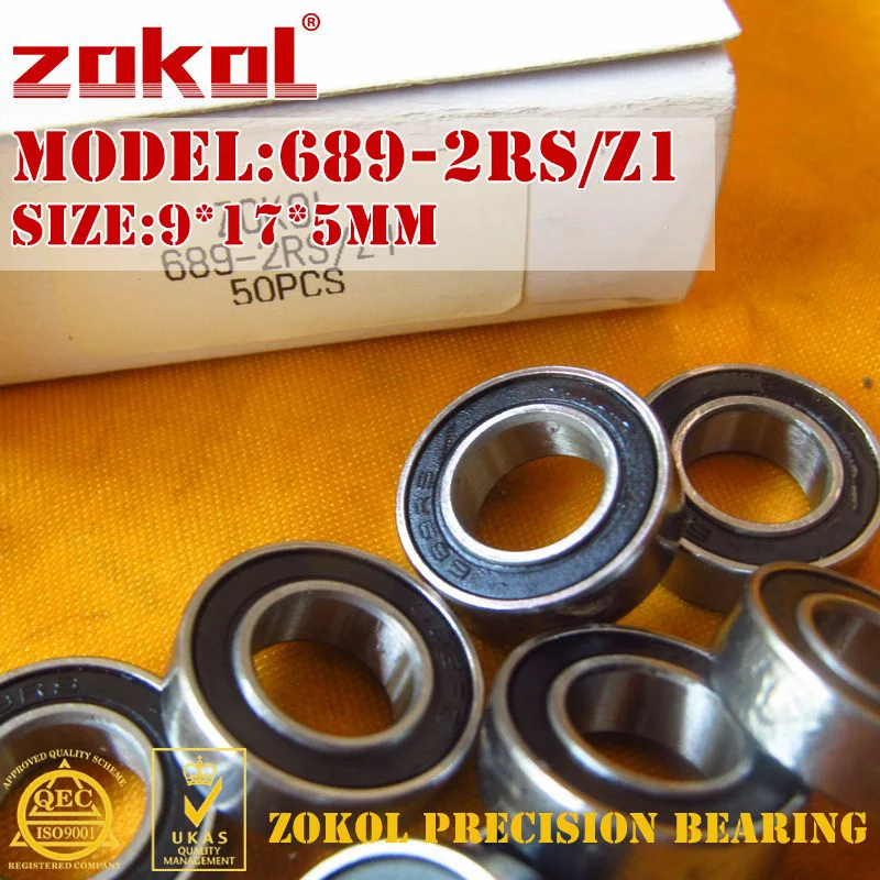 Подшипник zokol 689 ZZ 2RS Z1 689RS P5Z4 миниатюрный шариковый подшипник с глубоким жёлобом 9*17*5 мм