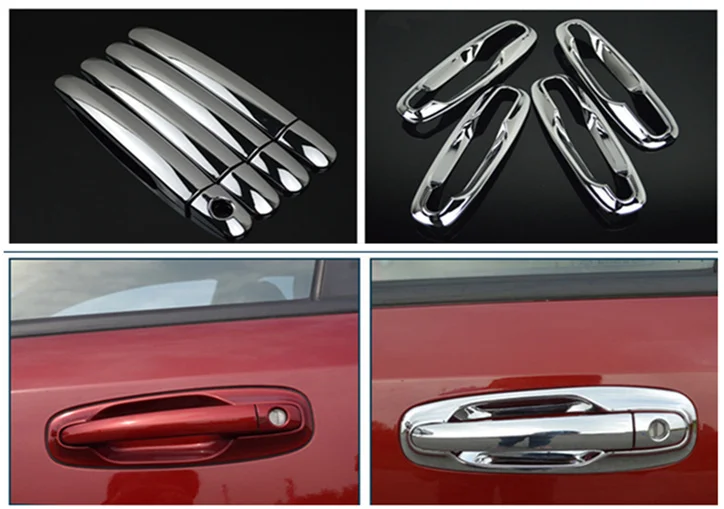 

For Chevrolet Lacetti / Optra / Estate / Nubira 2004 2005 2006 2007 2008 2009 Chrome Car Door Handle Cover + Cup Bowl Trim