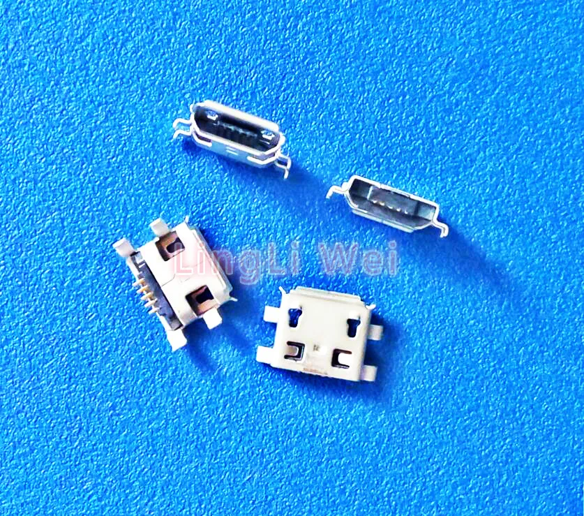 100 шт. разъем Micro USB Type B 5Pin хвостовая плата 0 8 мм коннекторы для припоя зарядки
