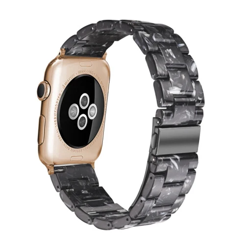 4 Браслет из смолы для apple watch 4, 5, ремешок 44 мм, 40 мм, 42 мм, 38 мм, ремешок из нержавеющей стали correa, ремешок для часов iwatch 5/4/3/2/1 - Цвет ремешка: 4