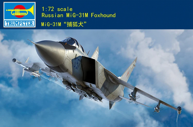 

01681 1:72 Russian MIG -31M fox hunting fighter Assembly model
