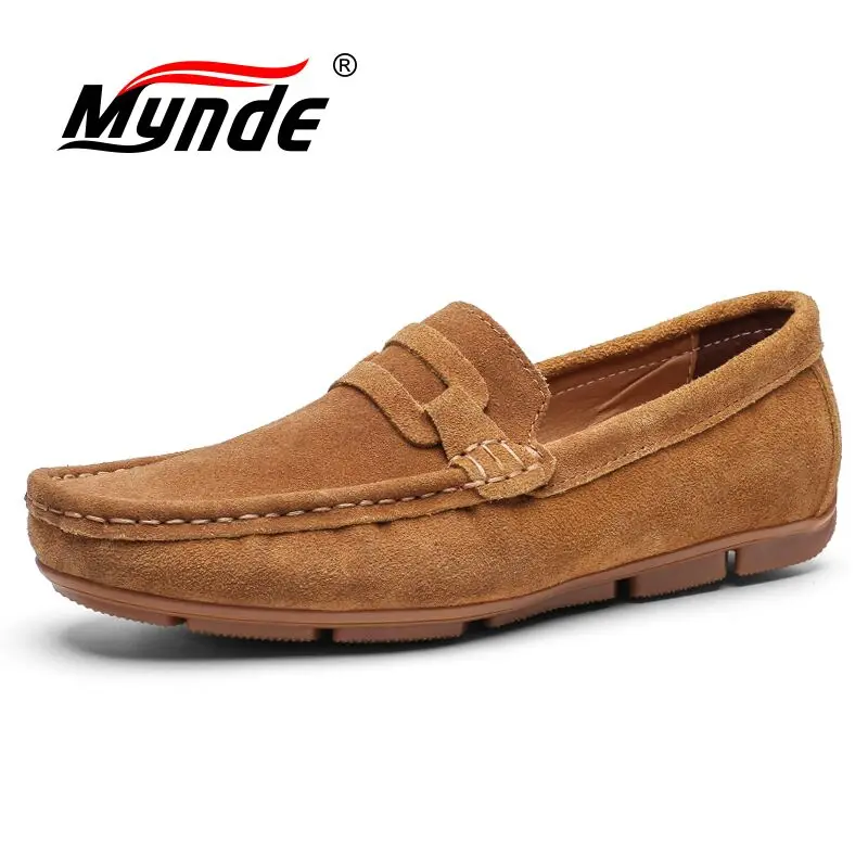 

Mynde New Summer Style Soft Moccasins Men Loafers High Quality Genuine Leather Shoes Men Flats Gommino Driving Shoes Size 38-47
