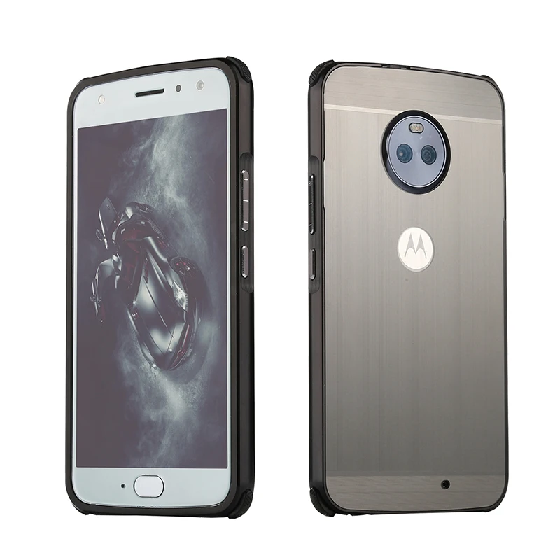 Чехол для Motorola Moto X4 матовая задняя крышка жесткий чехол с металлическим