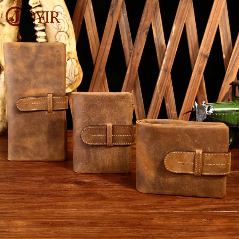 JOYIR мужские кошельки из натуральной кожи фирменный дизайн кожаные клатч кошелек