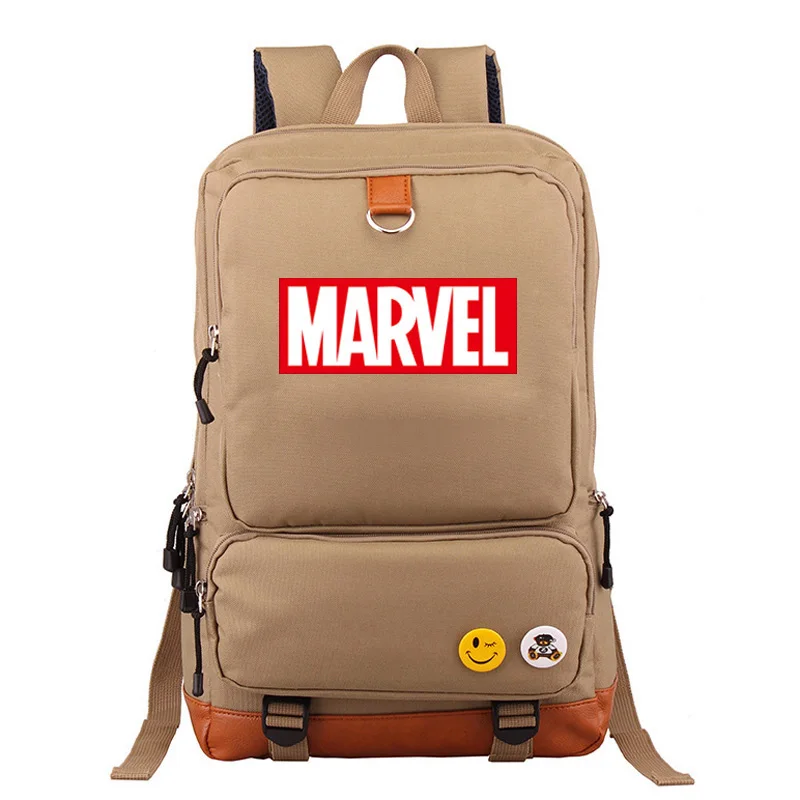05 Многоцветная школьная сумка с надписью Marvel Мститель для мальчиков и девочек, женский рюкзак, школьные сумки для подростков, Холщовый мужской рюкзак для студентов - Цвет: 05