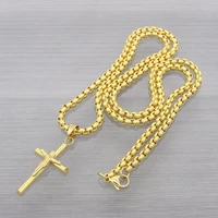 wholesale trendy crucifix jesus cross chain pendant cross necklace womenmen jewelry