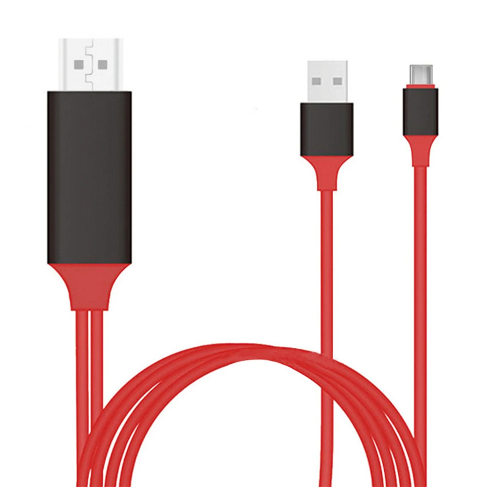 Кабель 2m USB3.1 Type C для HDTV HDMI Share Screen Cord видео и зарядный кабель Macbook Tablet Projector| |