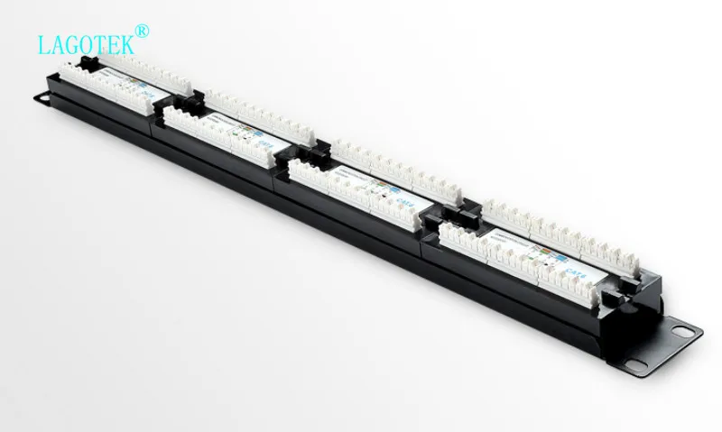24 порта CAT6 UTP Keystone патч-панель 19 дюймов 1U cat6 кабельная рамка Лицевая панель rj45 патч-панель 24 порта