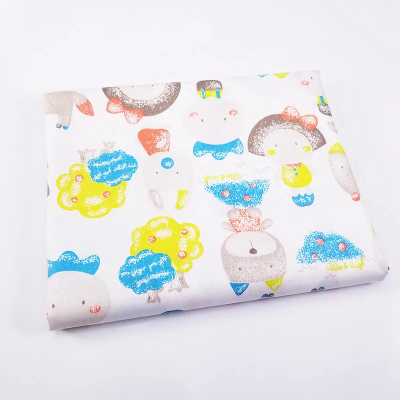 Саржевая ткань из 100% хлопка цветная хлопковая Лоскутная Ткань с принтом для