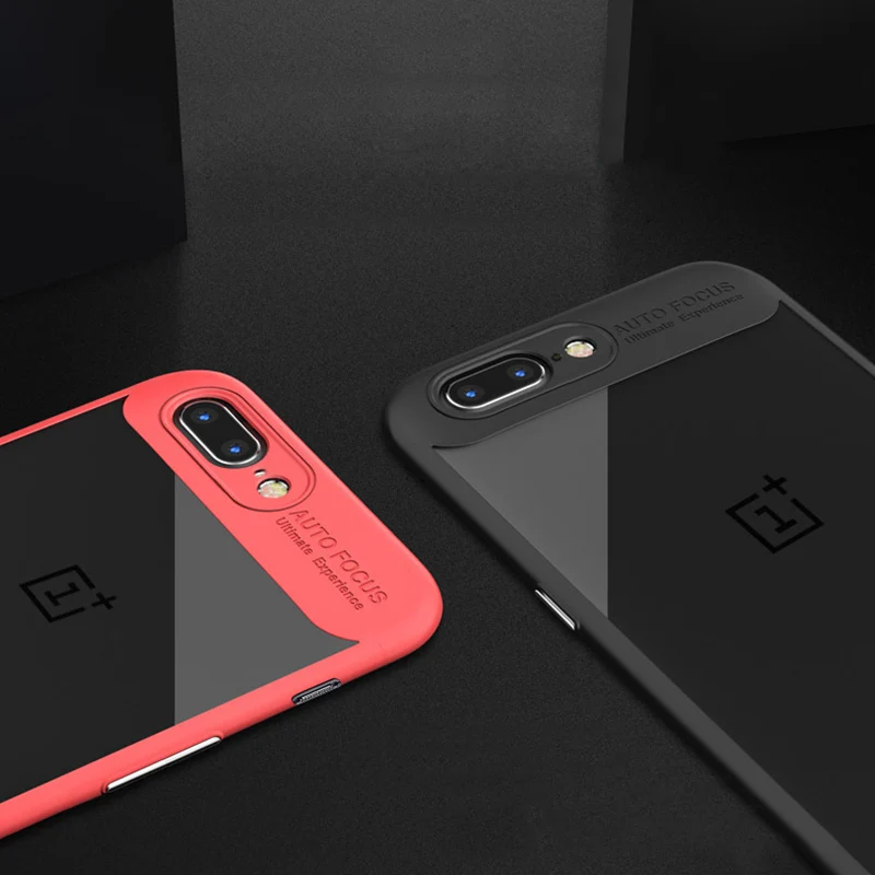 oneplus 5 case one plus cover original transparent back silicone soft edge capas MOFi full protect |