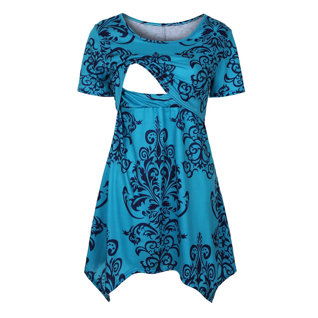 Женская футболка с принтом для беременных и топы свободного кроя круглым вырезом