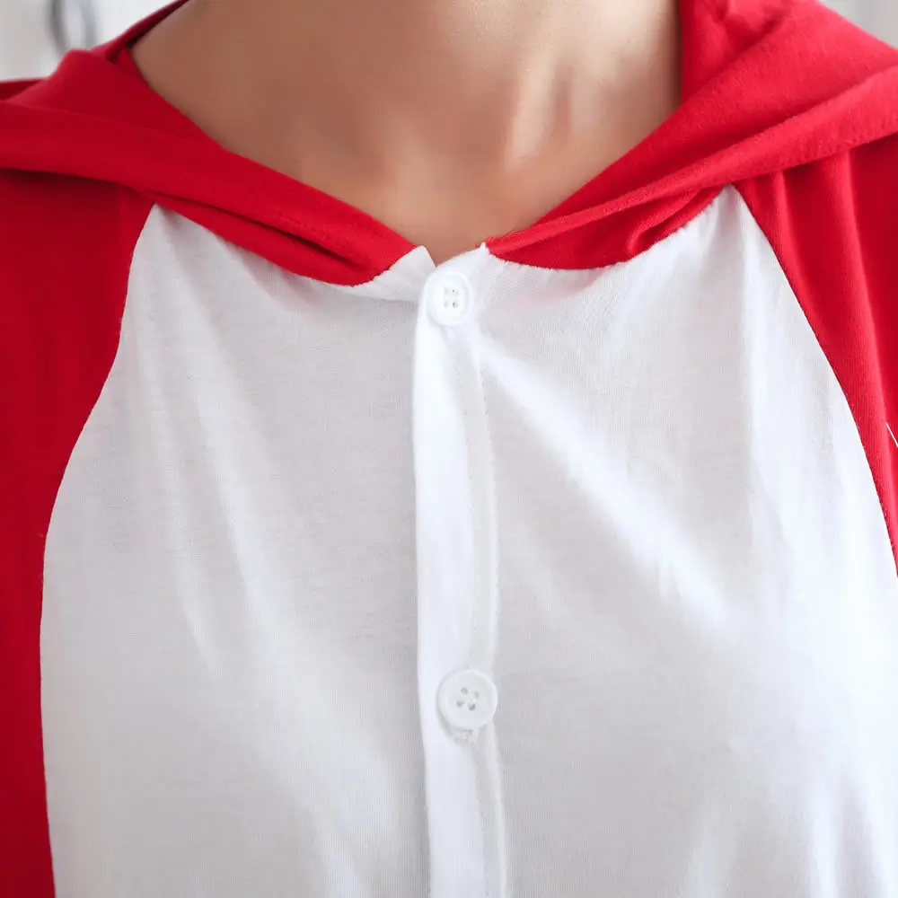 Kigurumi ползунки унисекс дети Красная Птица пижамы костюм животных Косплей лето