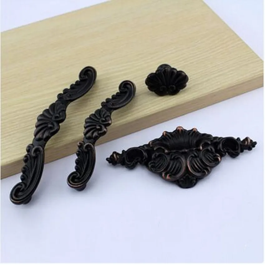 

128mm vintage style black antique brass kitchen cabinet dresser door handles 64mm ORB drawer tv cabinet pulls knobs 96mm Retro