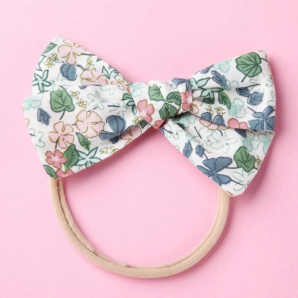 Floral 07 with band Повязки на голову или заколки для волос, аксессуар для волос из ткани для девочек - Цвет: Floral 07 with band