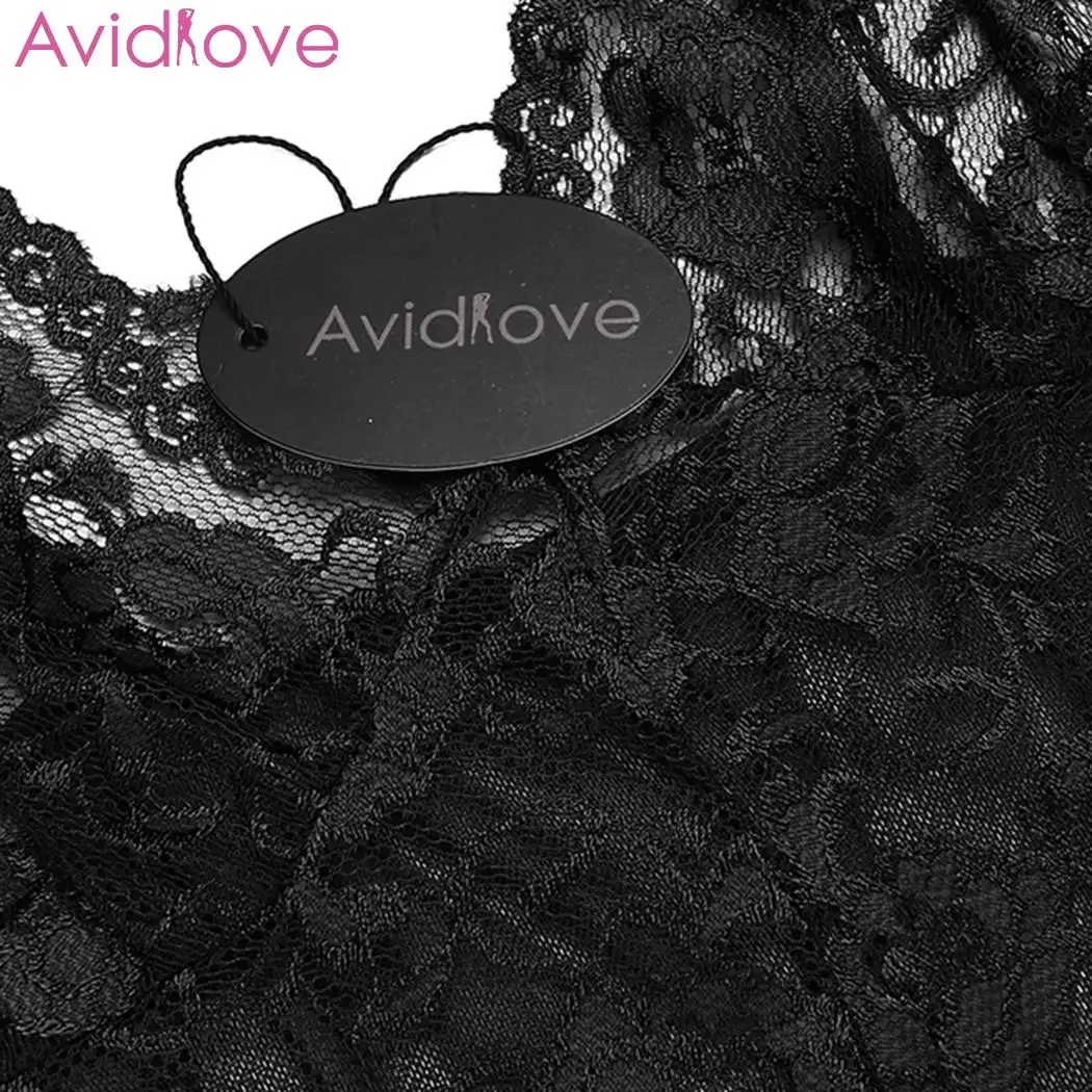 Avidlove Женское боди с чулками кружевное сексуальное нижнее белье открытая