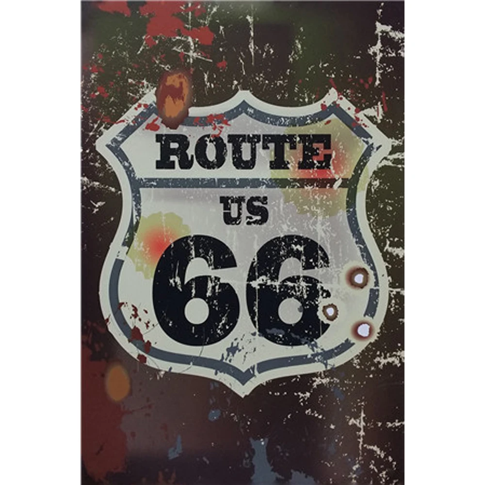 US Route 66 винтажный металлический знак бар украшение для стен дома, паба ретро металл искусство пиво кофе плакат тарелка 20*30 см