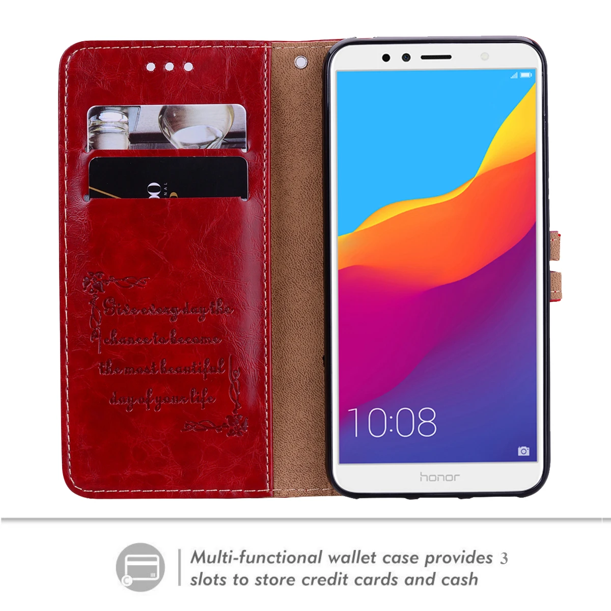 Кожаный чехол для Huawei Honor 7A Pro Y6 prime 2018 7C 5 7 дюйма RU чехлы бумажники роскошные