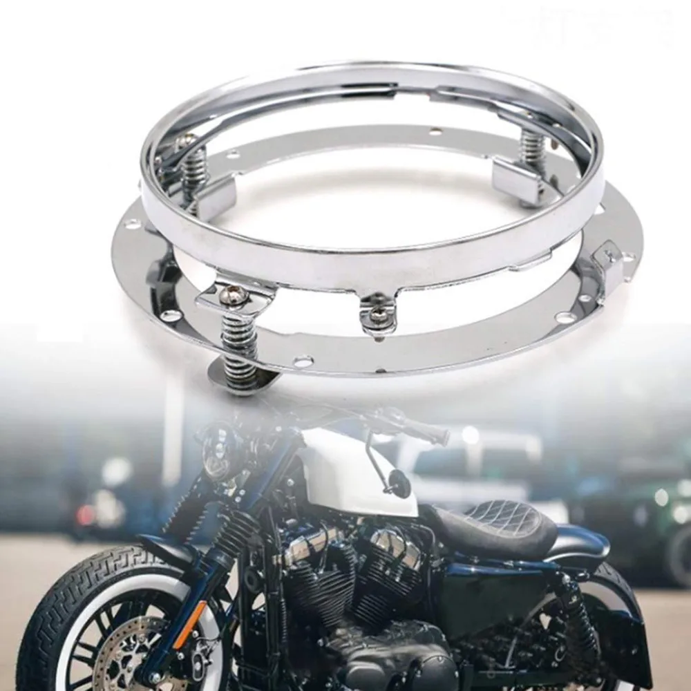 

Waterproof 7 Inch Round Motorcycle LED Headlight Fog Light Ring Mount Bracket for Harley motorcycle Black
