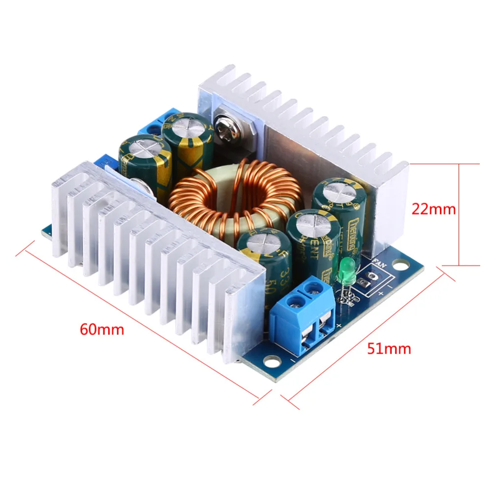 DC-DC понижающий модуль Преобразователь 4 5 V-30V до 0 8 V-12V 100W 12A понижающего напряжения