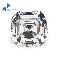 size 3x312x12mm square shape asscher cut white 5a loose cubic zirconia stone synthetic gems cubic zirconia for jewelry