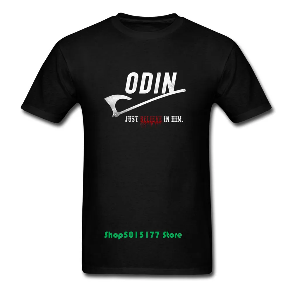Odin just believe in him Мужская футболка s летняя с принтом в стиле хип хоп топы футболки