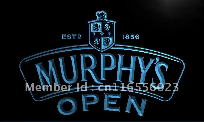 

LA062- Murphy's Beer OPEN Bar LED Neon Light Sign home decor crafts