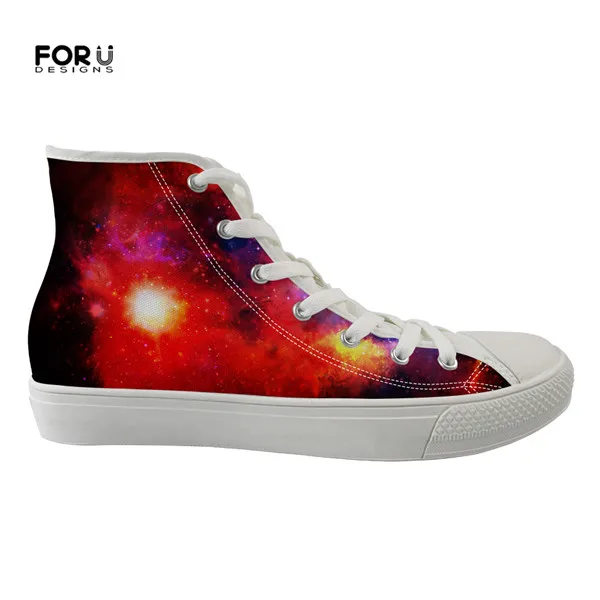 FORUDESIGNS/высокие женские парусиновые кроссовки; повседневная женская обувь на плоской подошве с высоким берцем из вулканизированной кожи; женская обувь на шнуровке; zapatos - Цвет: H10061Z40