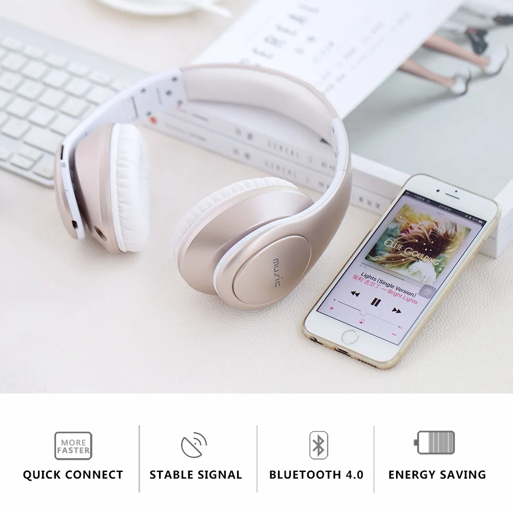 Picun P7 Беспроводное Bluetooth Наушники Музыка Тяжелый Бас Гарнитуры С Микрофоном