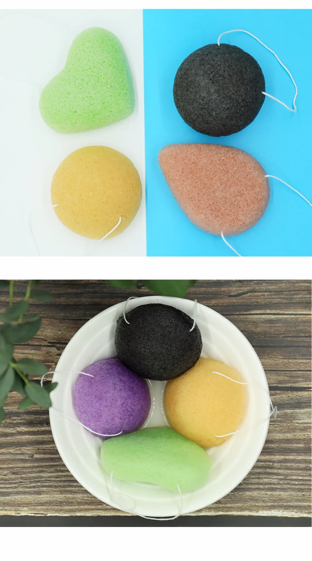 1 шт. удаление макияжа Konjac Губка косметический спонж губка для очистки лица Натуральный аморфофаллюс коньяк приспособление для очистки лица промывочный флутер CW31