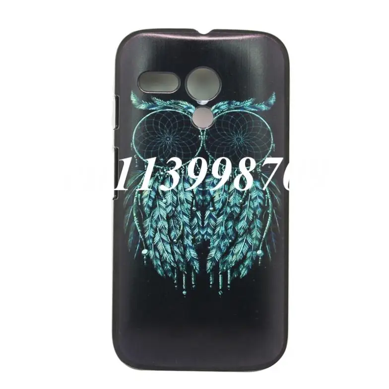 Чехол для Motorola moto G XT1028 XT1032 XT1031 высокое качество зеленый сова стиль напечатаны