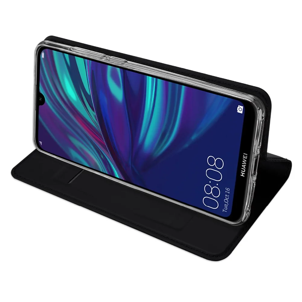 DUX DUCIS Leather Flip Case for HUAWEI Y7 2019 business Wallet phone Bags Cases on PRIME protective case | Мобильные телефоны и