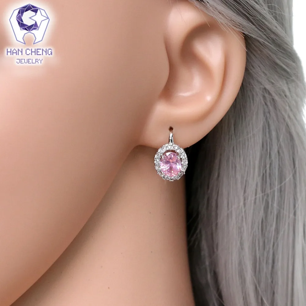 HanCheng новые модные роскошные Медь Посеребренные ногтей Циркон CZ камень