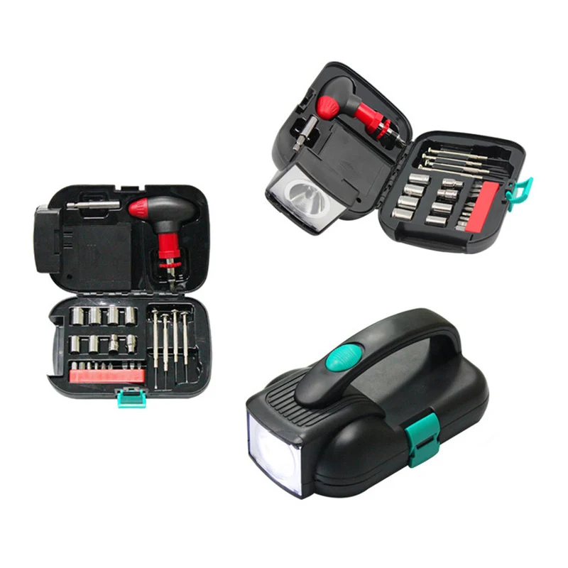 

24 Pcs/Set Car-Mounted Emergency Multi-Function Tool Household Hardware Tool Set WWO66