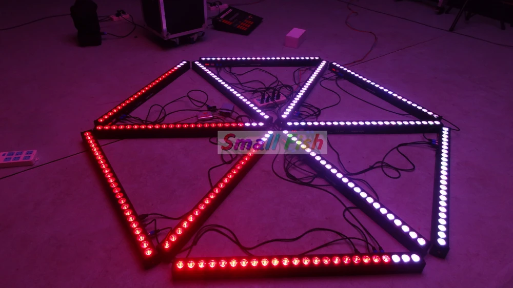 4 шт./лот звуковая активация лампы 24x3 Вт RGB 3 в 1 светодиодный настенный светильник