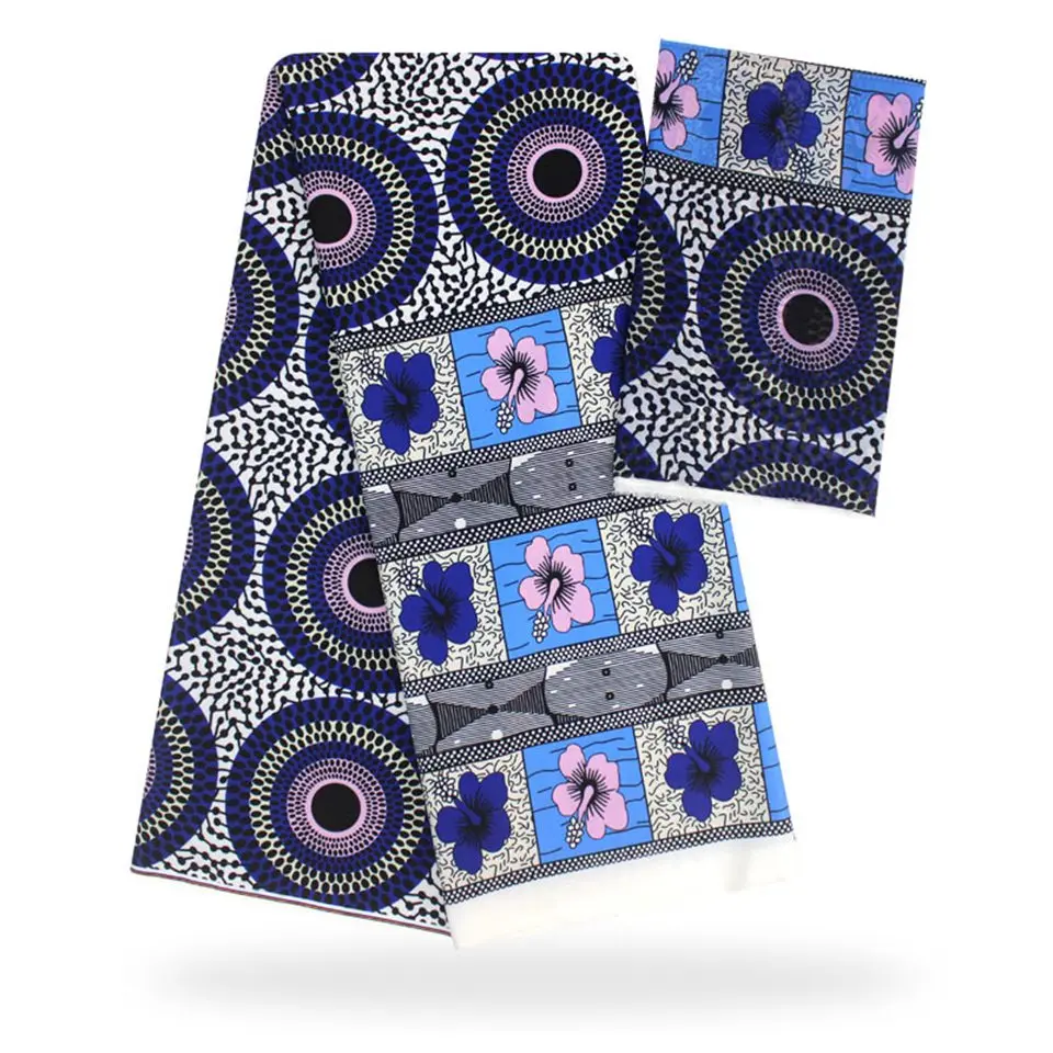 Latest Satin Fabric soft Silk Ankara Print Style Fashion New African Lace Chiffon textile for Sewing dress 4yard+2yard YXS-1 | Дом и сад